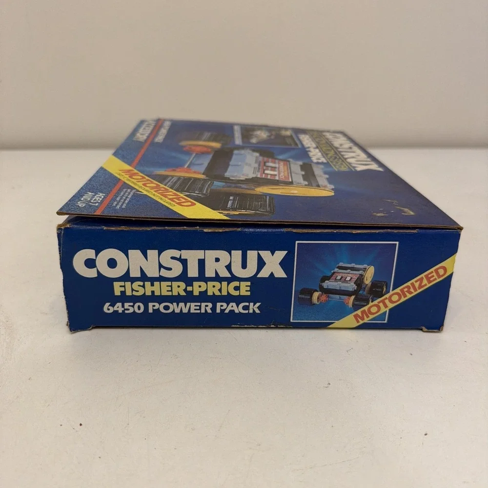 Vtg Fisher Price Construx Action Building System 6450 Power Pack Box 1985